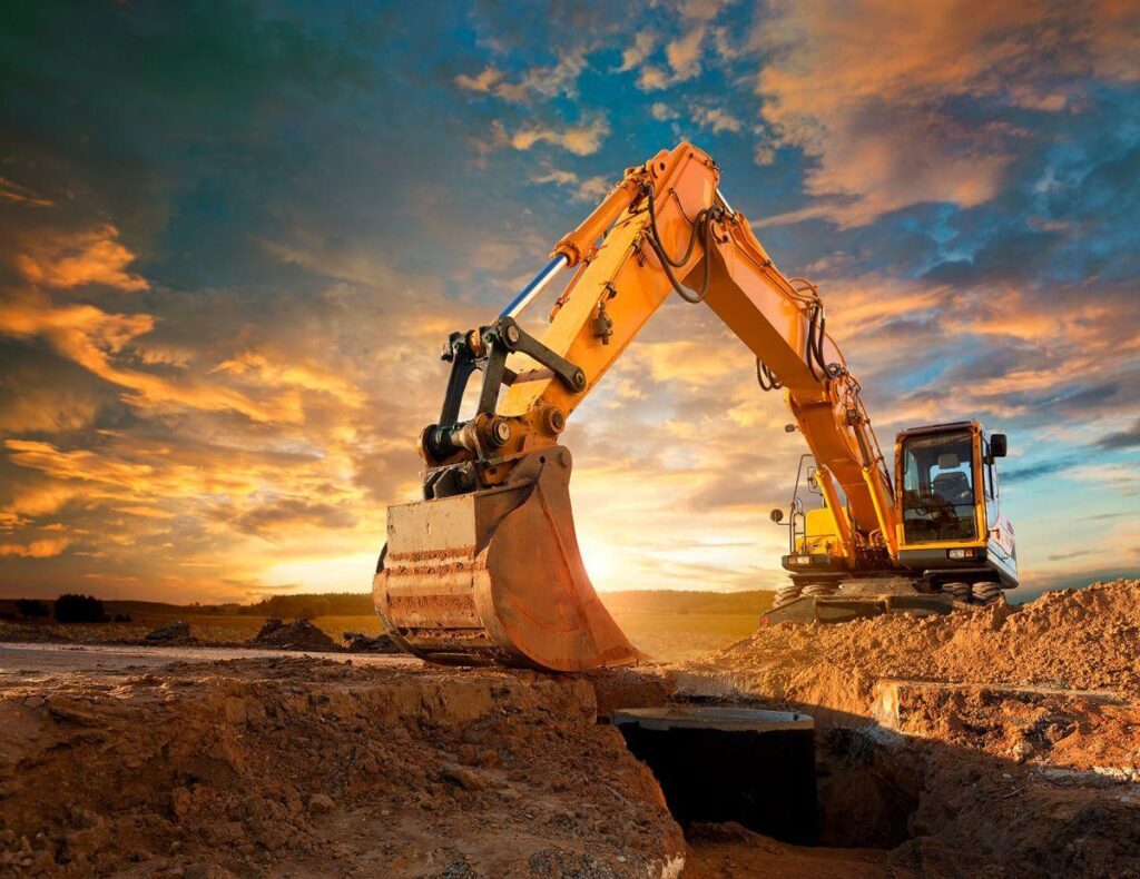 excavator background